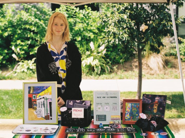 Ace of Lemons booth at Two Rivers Art Fair in Ramsey, Minnesota. July 20, 2024