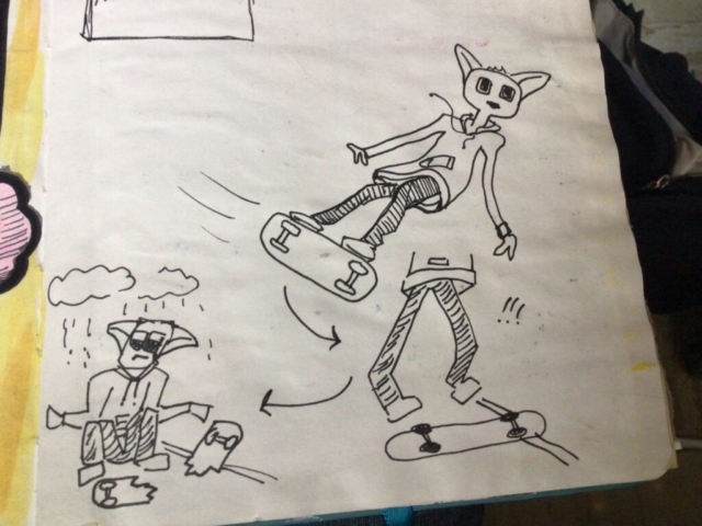 Comic Original Sketch for "Tricks"