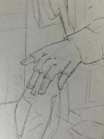 Hand Sketch Close Up