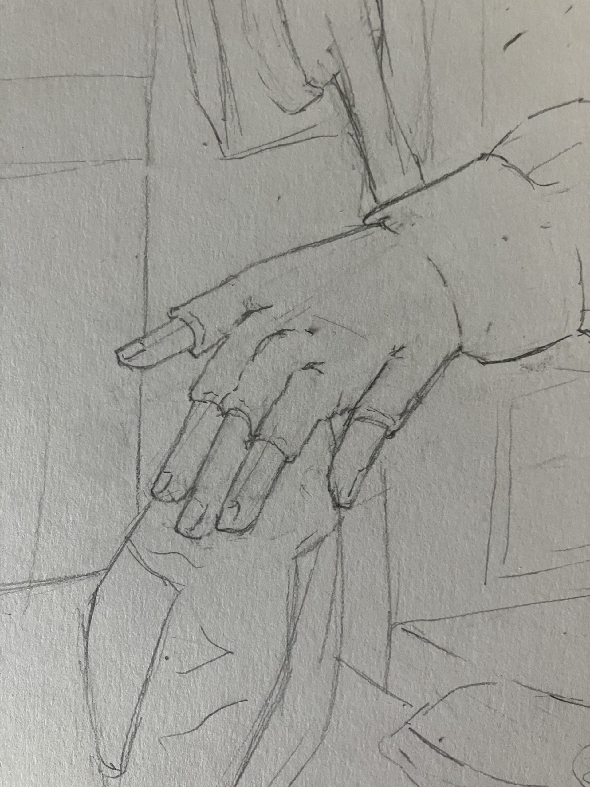 Hand Sketch Close Up